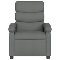 Fauteuil Inclinable Gris Foncé – Fonction Relax Manuelle – Dossier Et Repose-pieds Réglables – Pour Salon, Chambre, Seniors