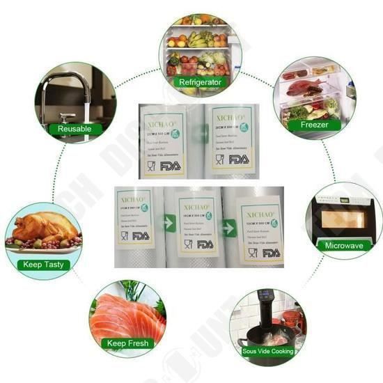 Sac Sous Vide Alimentaire de 5 Rouleaux sans BPA,Certification  LFGB,Certification FDA,Sacs Sous Vide Pack - Cdiscount Maison