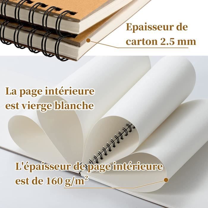 Carnet de Croquis couverture rigide Field 100g/m² Spiralé grand côté 23x 30  cm Canson chez Rougier & Plé