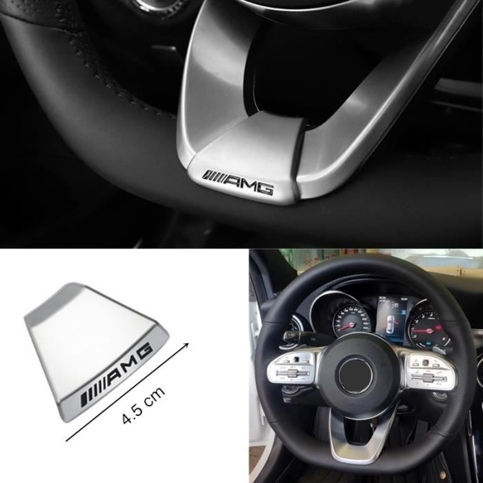 Décoration intérieure,Autocollants décoratifs ABS pour volant de  voiture,accessoires pour Mercedes Benz AMG W205 W203 W210 - Type A