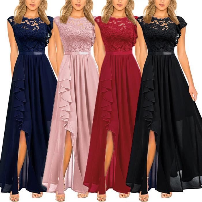 Robe De Cocktail Rose Vif à Volants Sans Manches - Taille M - Neuve Sans Étiquette