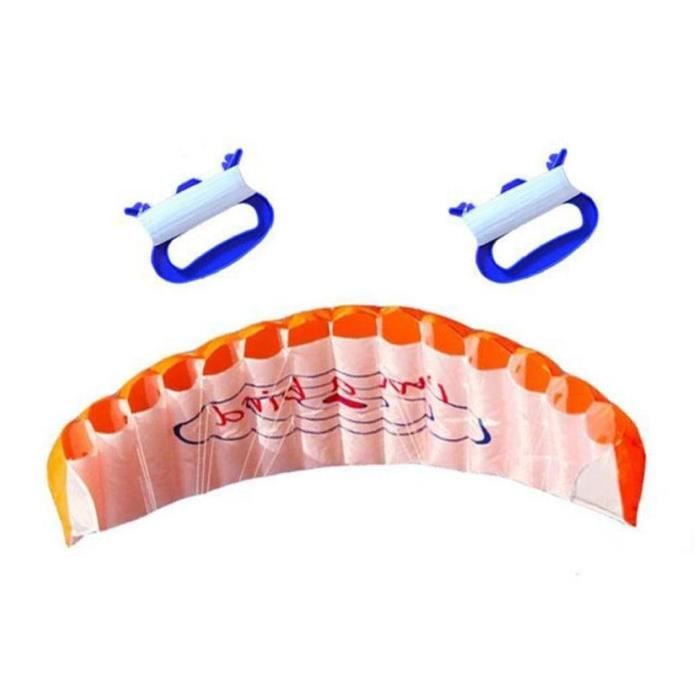 Cerf-volant Parafoil Double Ligne - ROMOTE - Orange - Plage et Surf - Jouet Extérieur - Jeux - Jouets