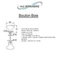 Bouton Rond Double, 1 Portée, Fixation Goupille, 6mm x 90mm, Bois Noyer Dubois Industrie-3