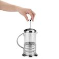 ARAMOX cafetière presse Machine à thé à piston à piston de tasse à café en verre en acier inoxydable portable (600 ml)-3