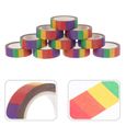 10 Rolls of Washi Tapes DIY Art Crafts Scrapbooking Decor Scrapbook Rainbow ruban adhesif - mousse adhesive petites fournitures-3
