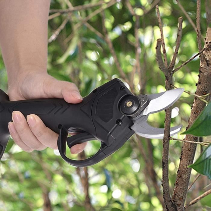 Sécateur Électrique Sans Fil 50mm - Moteur Brushless, 2 Batteries 1,5 Ah - Pour Jardin, Arbres Fruitiers