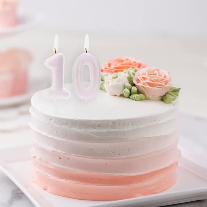 Fuyamp Bougie Anniversaire 18 Ans Fille Garcon, 3D Bougie Chiffre 18