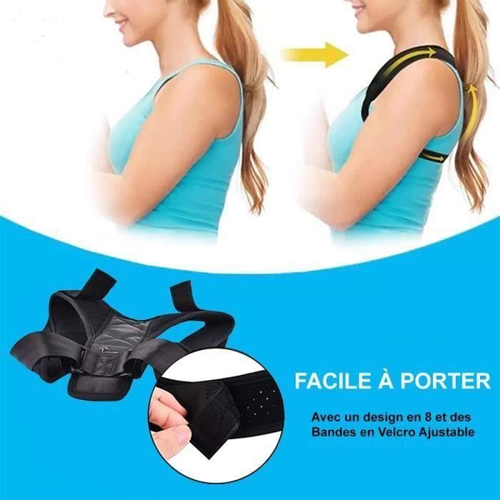Correcteur Posture Dos Et Cou - 2 Bâtons D'Entraînement - Améliorateur Postural Anti-Bosse - Rose