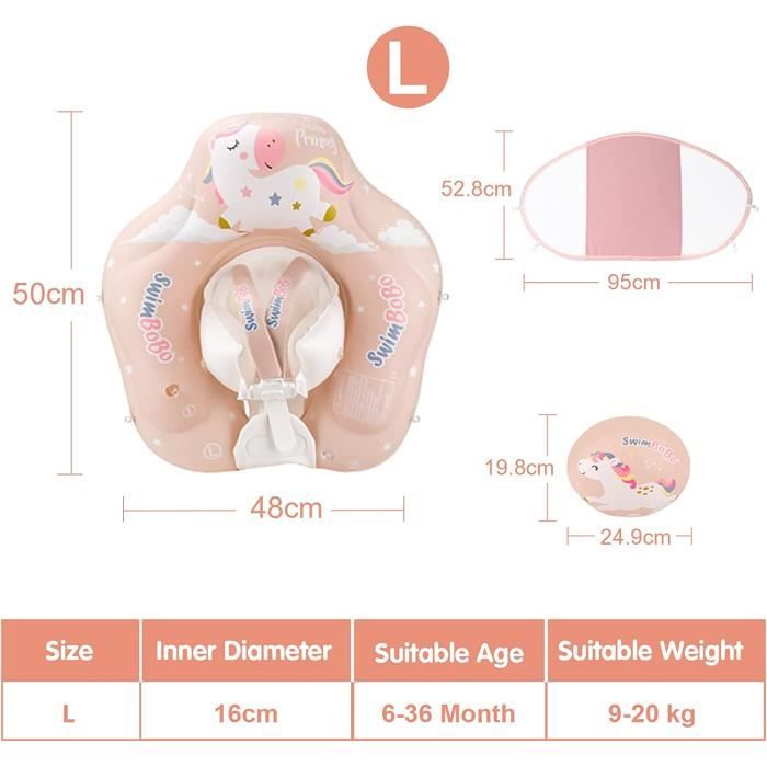Bouée Gonflable Flamant Rose & Licorne avec Siège Bébé – Flotteur Piscine Sécurisé pour Enfants