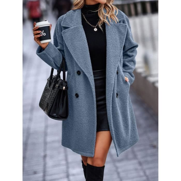 Manteau femme deals bleu clair