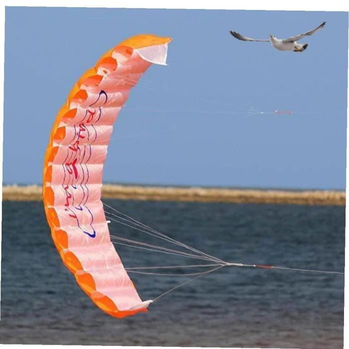 Cerf-volant de plage double ligne en tissu à carreaux pour parachute - Cerf-volant double ligne - Surf - Parafoil - Cerf-volant à carreaux - Double ligne - Surf - Parachute de plage