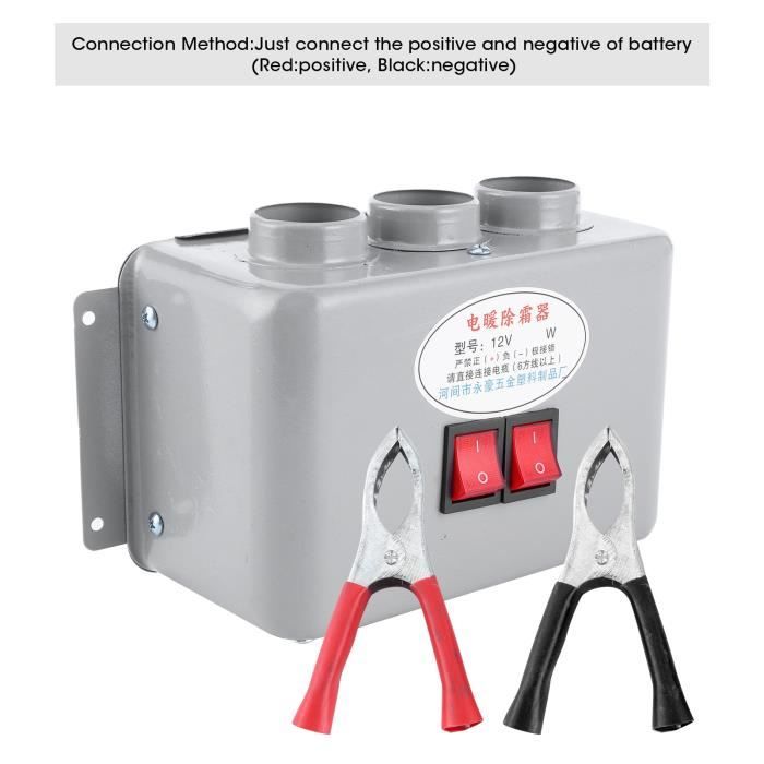 Chauffage D'appoint 12V 50W Pour Voiture, Dégivreur 3 Trous, Portable Et à Faible Bruit Pour L'hiver