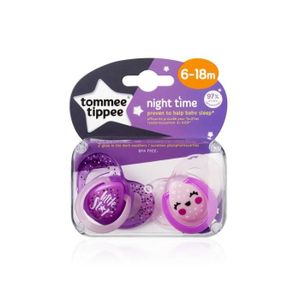 Tommee Tippee Sucette Ultra-Légère en Silicone, Forme Symétrique, Sans BPA, Modèle en une Seule Pièce, 0-6 Mois, Lot de 4