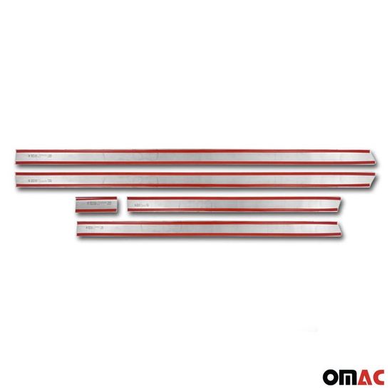 OMAC 5 Pezzi Baguette Paratia Laterale In Acciaio Inox Per VW Transporter T5 (2003-2015) - 4