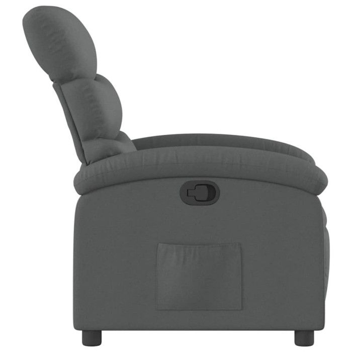 Fauteuil Inclinable électrique - Dossier Et Repose-pied Réglables Motorisés - Tissu Gris, Charge 110 Kg - Avec Porte-gobelets Et Poche - 4