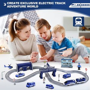 Jouet de train à grande vitesse électrique, train de piste de chemin de fer simulé avec lumière et voix Jouet de train à grande vitesse électrique, train de piste de chemin de fer simulé avec lumière et voix