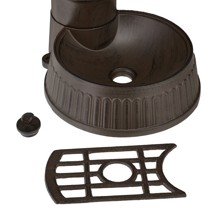 Fontaine Jardin Relaxdays Style Antique | Aluminium 74x36x30cm - Robinet Et Bassin Pour Terrasse Ou Jardin