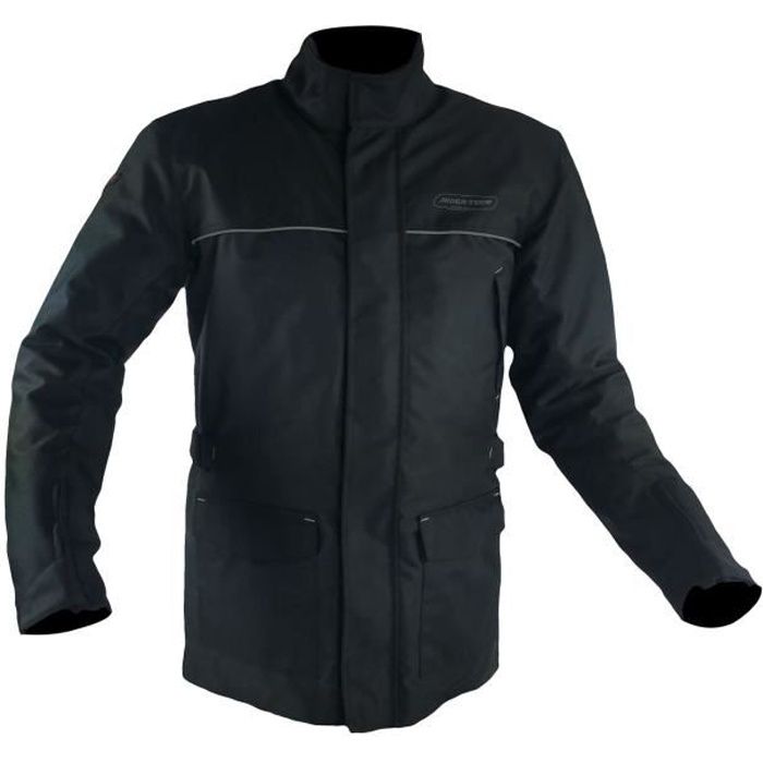 RIDER TEC Veste Moto 3/4 Hiver Mixte Noir