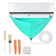 Kit de Nettoyage de Climatisation Couvercle Anti Fuite Ensemble Complet de Nettoyage de Climatiseur avec Tuyau D'Eau Nettoyage