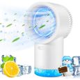 Mini climatiseur portable, ventilateur refroidissant USB, 3 vitesses, LED bleue