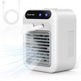 Climatiseur portable,climatiseur portable silencieux 4 en 1,capacité de 500 ml,deux vitesses de ventilation,deux modes (500ml)