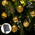 Guirlande Solaire Extérieure Étanche IP65 - Marque - Modèle - 30 ampoules - Blanc chaud - LED - Energie solaire-0