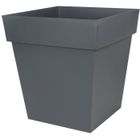 Pot de fleurs Carré 50 cm - EDA - Toscane - 87 L - 49,5 x 49,5 x H.52,5 cm - Gris Anthracite