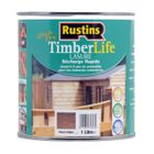 RUSTINS Lasure chêne foncé à séchage rapide pour le bois extérieur et les terrasses avec protection UV 5 ans - 12m²L - 1L