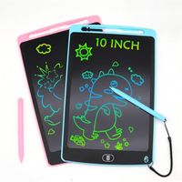 2 Pièces Tablette d'écriture LCD de 10 Pouces Coloré, Effaçable et Réutilisables Jouet Educatif de Filles et Garçons Cadeaux Noël 