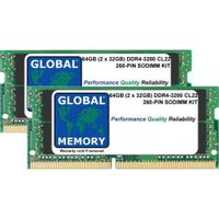64Go (2 x 32Go) DDR4 3200MHz PC4-25600 260-PIN SODIMM MÉMOIRE RAM KIT POUR ORDINATEURS PORTABLES