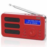 Radio FM DAB Plus Portable Rechargeable Batterie - August MB225 - Rouge