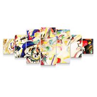Startonight Grand Format Tableau Impression Sur Toile - Chaos Multicolore - Tableau Abstrait  xxl 7 pieces Set 100 x 240 cm