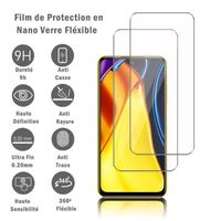 VCOMP® Pour Xiaomi Poco M3 Pro 5G 6.5": Lot - Pack de 2 Films Protection d'écran en Verre Nano Fléxible, Dureté 9H Inrayable