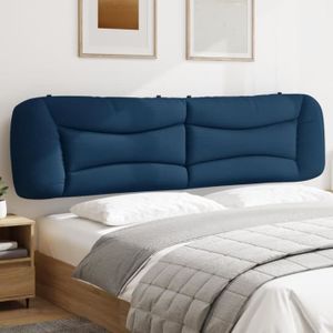 TÊTE DE LIT Atyhao Coussin de tête de lit bleu 200 cm tissu AB