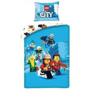 HOUSSE DE COUETTE ET TAIES Linge de lit Lego City 140×200 cm, 70×90 cm, parur