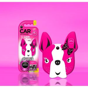 motif CANICHE BLANC Désodorisant voiture à suspendre