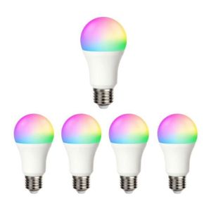 AMPOULE INTELLIGENTE Ampoule LED Connectée Wifi E27 9W RGBW A60 (Lot de 5) -  SILUMEN - Blanc