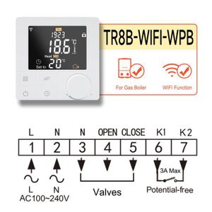 PLANCHER CHAUFFANT Tr8b-wifi-wpb - Thermostat de chauffage 110 220V, 