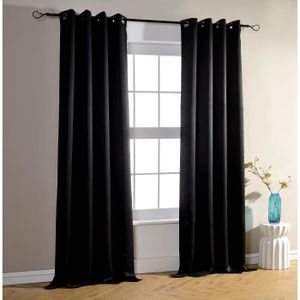 homea rideau a oeillets 140x240 cm occultant velours shadow anthracite