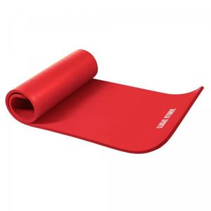 TAPIS DE SOL FITNESS Tapis de Yoga en mousse GORILLA SPORTS - Rouge - 190x60x1,5cm
