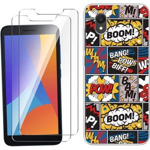 Alcatel Coque Etui Dessin Design FILLES 018 pour ALCATEL 1B 2022 4G TPU Gel Silicone 