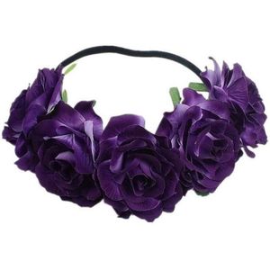 Bleu Violet Rose Hydragea Fleur Garland Bandeau Cheveux Couronne Coiffe Boho 2846 