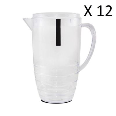 Carafe En Verre Transparent MISURE 0,50 L - 100% Made In Italy - Élégance Italienne à Table