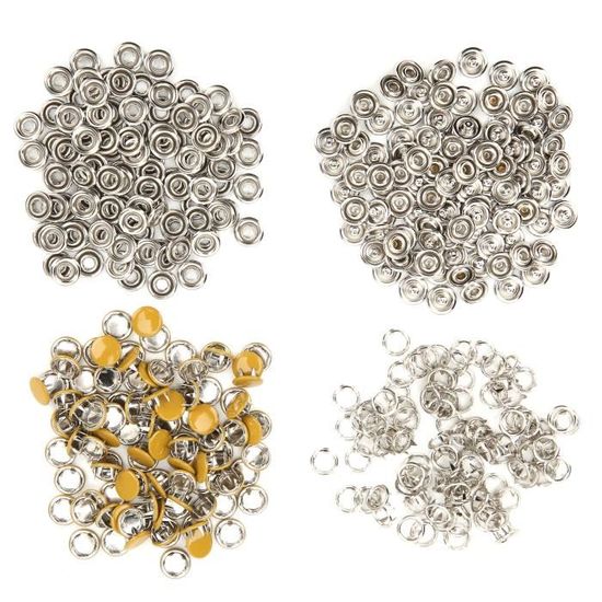 Lot De 50 Boutons-pression Eagle Claw Double Serrure Taille 1 (5 Paquets De 10) - Réf 01173-001