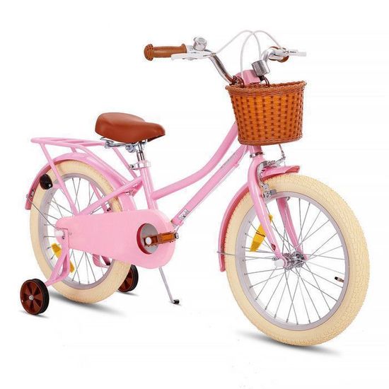 Ventura Ensemble Accessoires Vélo Enfant – Panier, Cloche Et Gourde Rose – Kit Complet Pour Décorer Et Équiper Le Vélo De Bébé