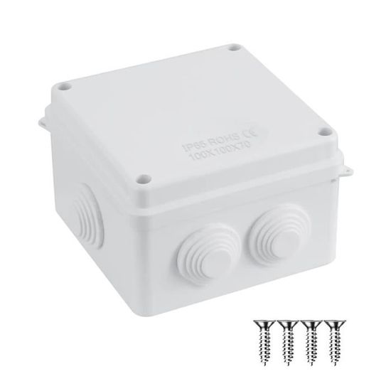Boîte De Jonction étanche ABS IP66 - 100x68x50 Mm, Protection Poussière Et Eau, Ignifuge