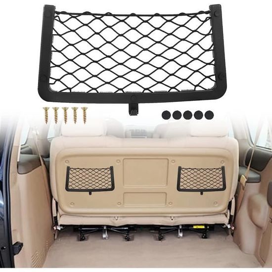 Filet Rangement Coffre De Voiture 125x30cm + 2 Crochets Pour L'ancrage - Mr.Bricolage Maroc