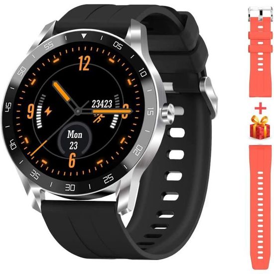 Blackview X1 Montre Connect&eacute;e Homme Smartwatch Montre Sport Podom&egrave;tre Cardiofrequencem&egrave;tre Etanche 5ATM Nat130