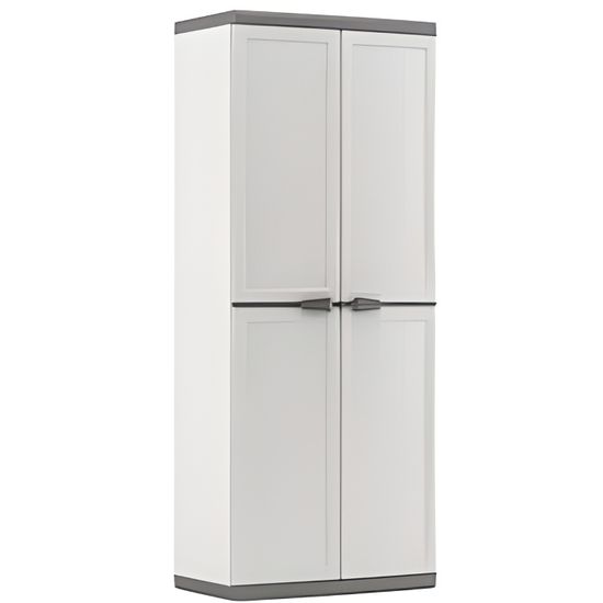 Kis Armoire RangeBalais Jolly BlancGris Plastique, 68 x 39 x 166 cm