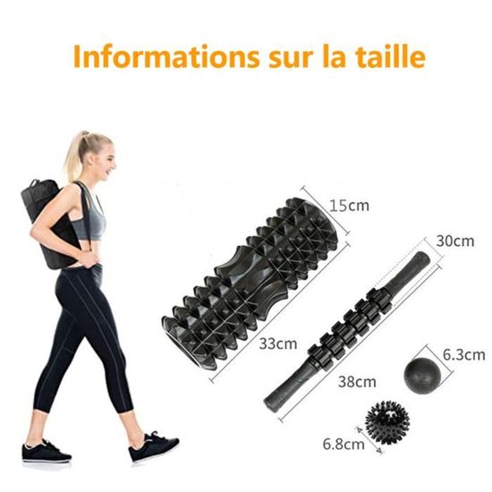 Rouleau De Massage En Mousse Haute Densité - Fitness, Yoga, Récupération Musculaire, 30/45/60 Cm